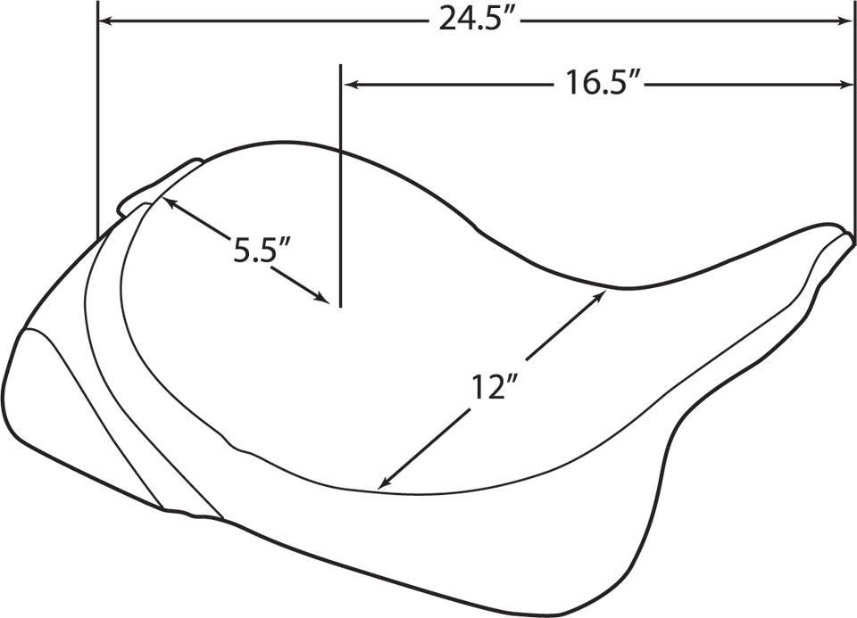 Solo Seat - Mild Stitched - Driver Backrest - FLT 97-07