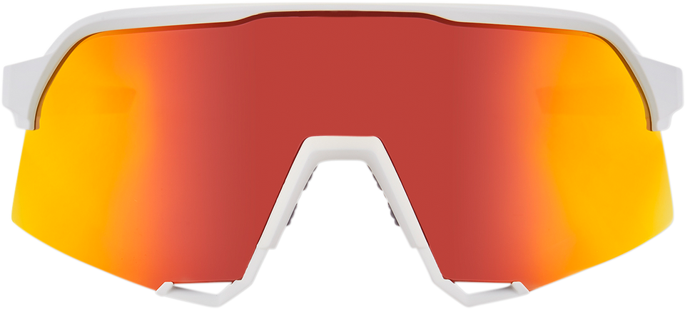 S3 Sunglasses - White - Red Mirror - Lutzka's Garage