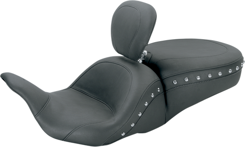 Lowdown Seat with Driver Backrest - Chrome Studded