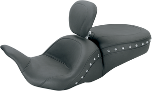 Lowdown Seat with Driver Backrest - Chrome Studded