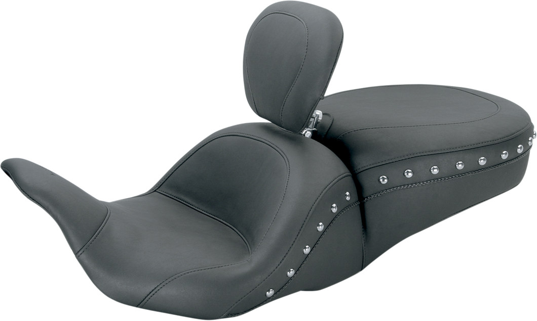 Lowdown Seat with Driver Backrest - Chrome Studded