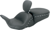 Lowdown Seat with Driver Backrest - Chrome Studded