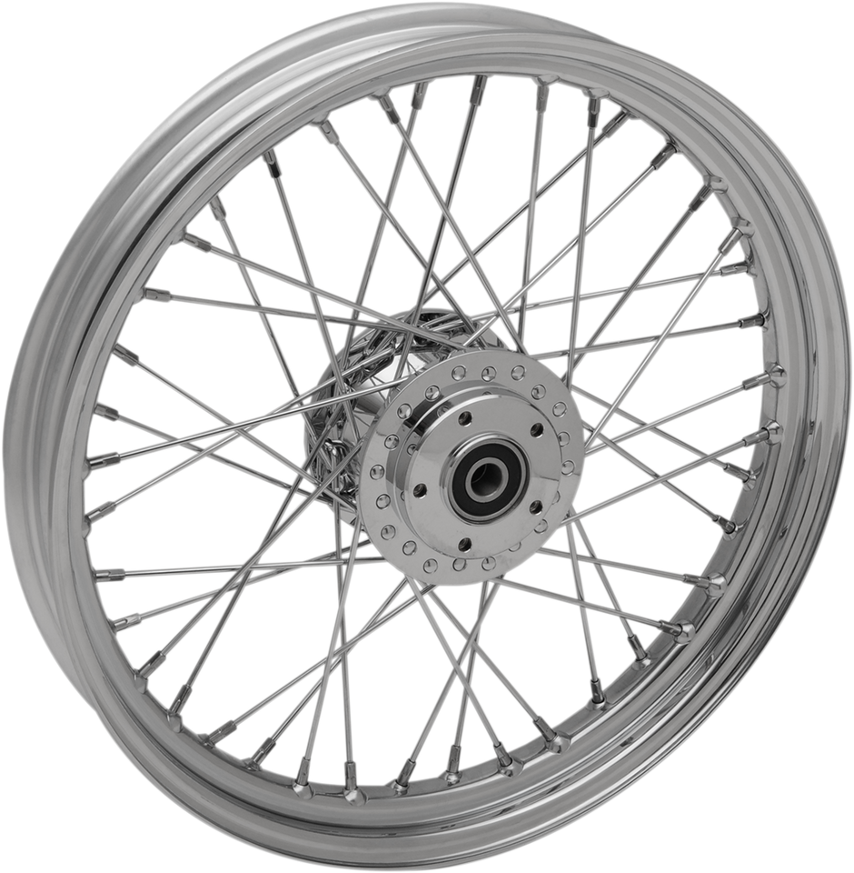 Wheel - Laced - 40 Spoke - Front - Chrome - 19x2.5 - 06-07 XL - Lutzka's Garage