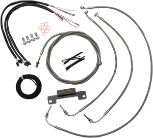 Handlebar Cable/Brake Line Kit - Complete - 15" - 17" Ape Hanger Handlebars - Stainless