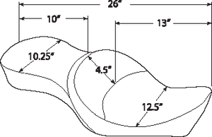 Low Profile Touring Seat - Mild Stitch - XL 82-03