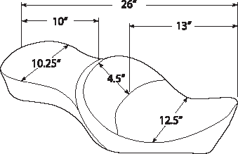 Low Profile Touring Seat - Mild Stitch - XL 82-03