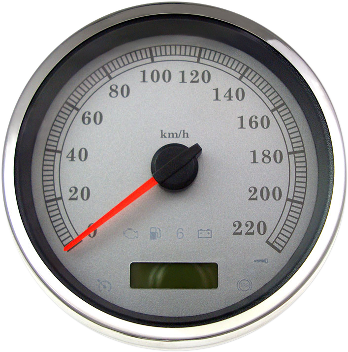 Electronic Speedometer - Silver - 220 KPH - Lutzka's Garage