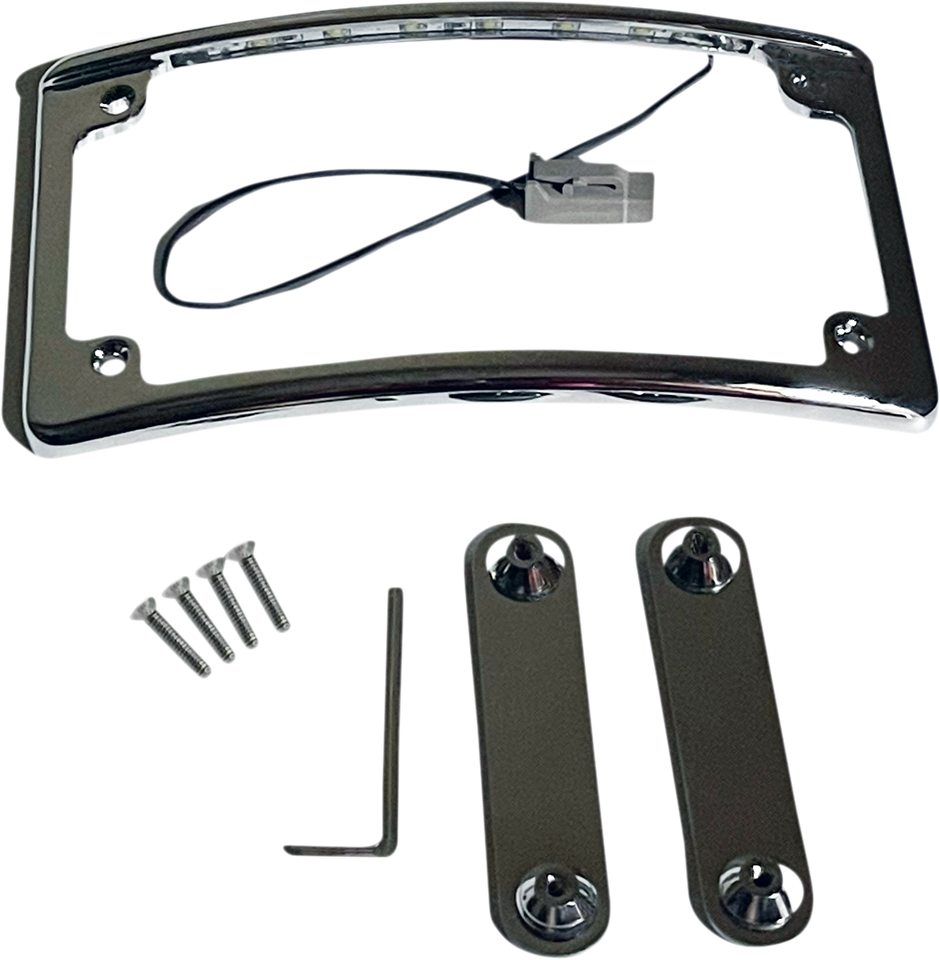 Illuminated CVO License Plate Frame - Chrome - Lutzka's Garage