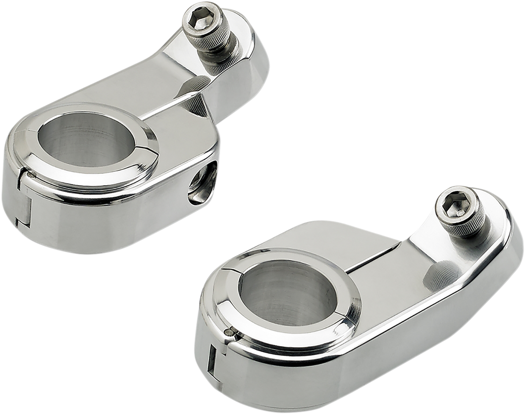 O/S Speed Clamps - Chrome - Angled - Lutzka's Garage