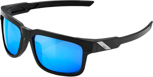 Type-S Sunglasses - Black - Blue Mirror - Lutzka's Garage