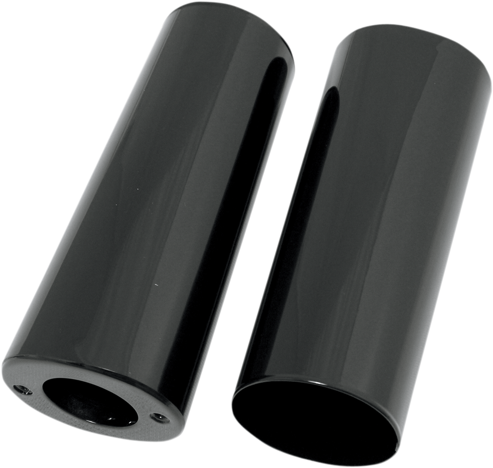 Fork Slider Covers - Gloss Black - Smooth - Extended +2" (8.5") - Lutzka's Garage