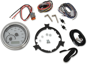 MXV Series Analog Gauge System - White/Gray/Chrome - Lutzka's Garage