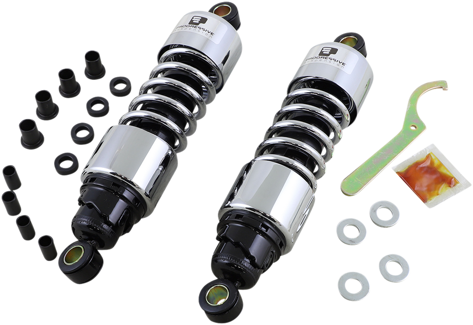 412 Series Shock - 11.5" - Standard - Chrome - FLH/T - Lutzka's Garage