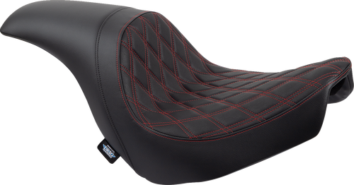 Predator Seat - Double Diamond w/ Red Sitching - Vinyl - FLSB/FXLR 18-23