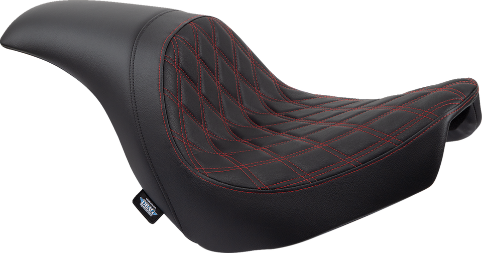 Predator Seat - Double Diamond w/ Red Sitching - Vinyl - FLSB/FXLR 18-23