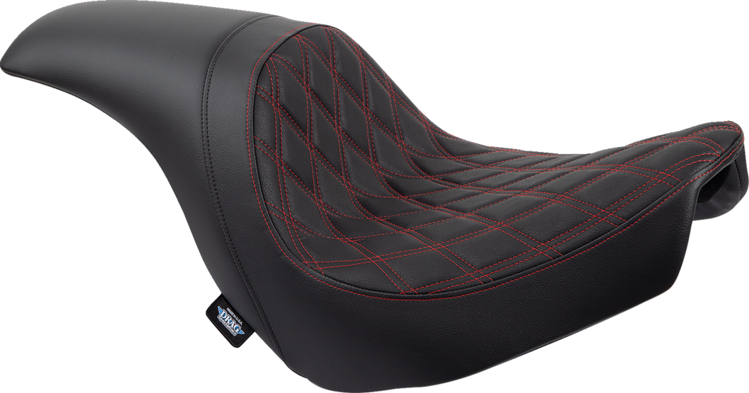 Predator Seat - Double Diamond w/ Red Sitching - Vinyl - FLSB/FXLR 18-23