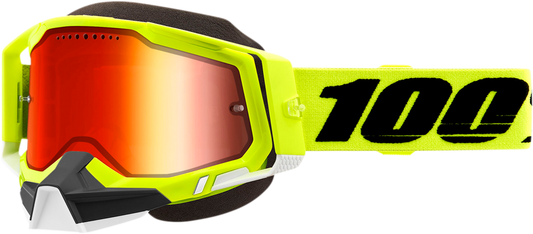 Racecraft 2 Snow Goggles - Fluo Yellow - Red Mirror - Lutzka's Garage