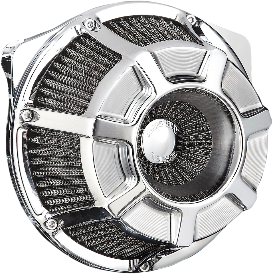 Beveled Air Cleaner - Chrome - Twin Cam - Lutzka's Garage