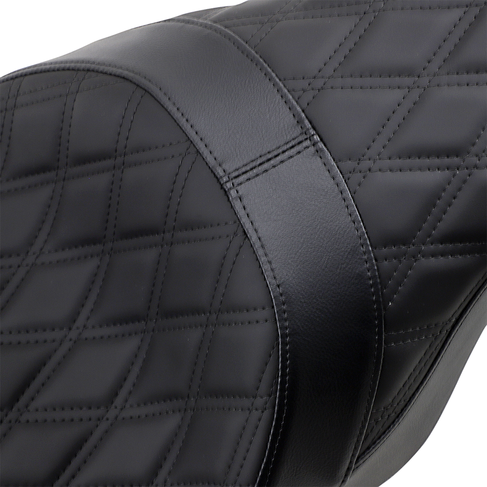 Forward Positioned Predator 2-Up Seat - Double Diamond - Black Stitching - FL 08-22