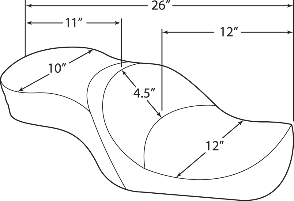 Low Profile Seat - Mild Stitched - XL 04-22