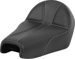 Dominator Seat - w/ Backrest - Black w/ Silver Stitching - XL 04-22