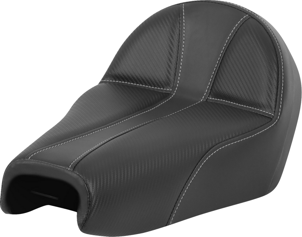 Dominator Seat - w/ Backrest - Black w/ Silver Stitching - XL 04-22