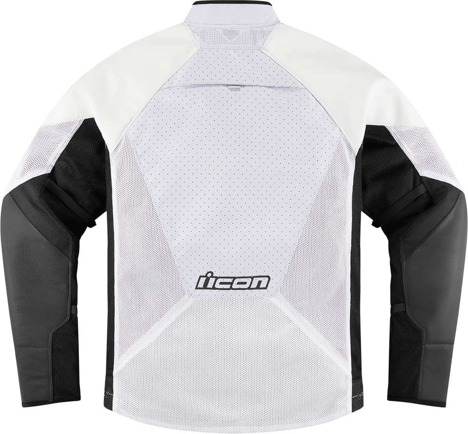 Mesh AF™ Leather Jacket - White - Small - Lutzka's Garage