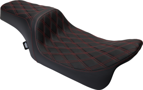 Predator 1Up Seat - Vinyl - Double Diamond Red Stitch - FLH 08-23