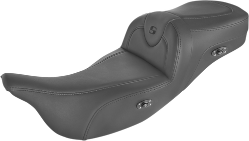 Heated RoadSofa™ Seat - Without Backrest - Black w/Black Stitching - Trikes