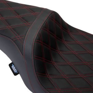 Predator 1Up Seat - Vinyl - Double Diamond Red Stitch - FLH 08-23