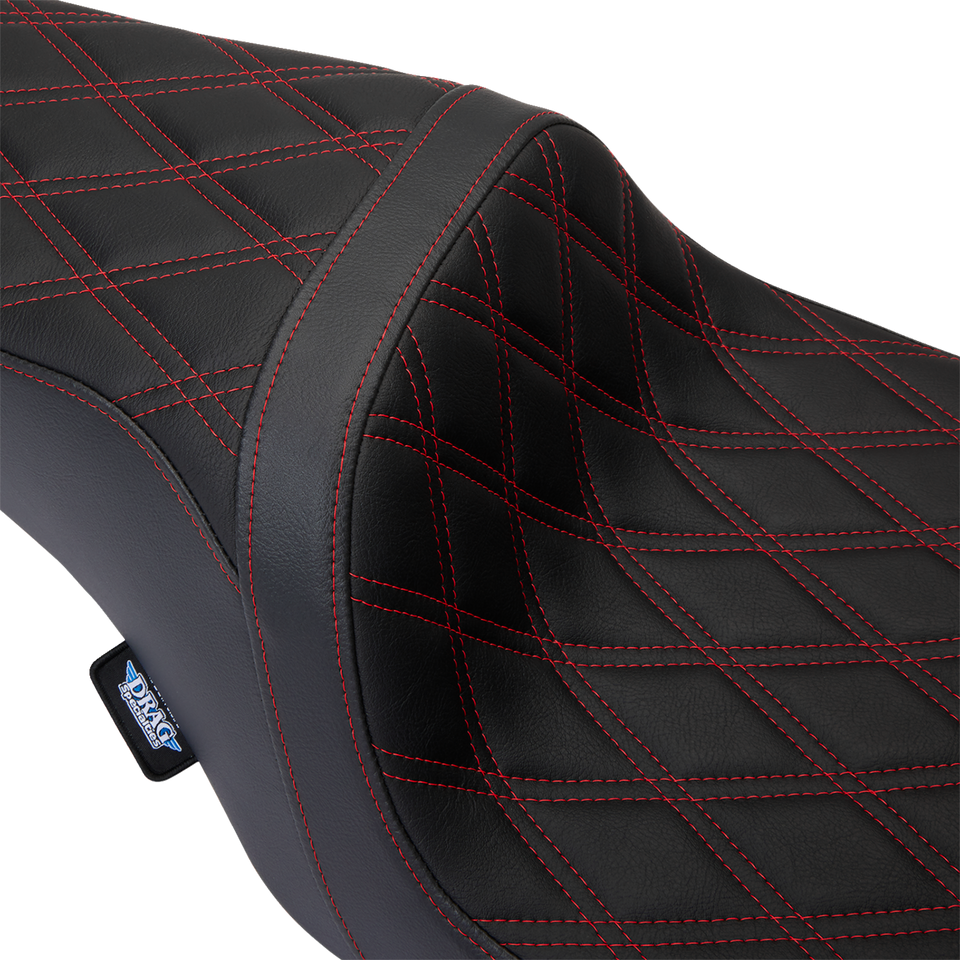 Predator 1Up Seat - Vinyl - Double Diamond Red Stitch - FLH 08-23