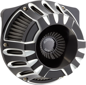 Deep-Cut Air Cleaner - Black - Big Twin - Lutzka's Garage