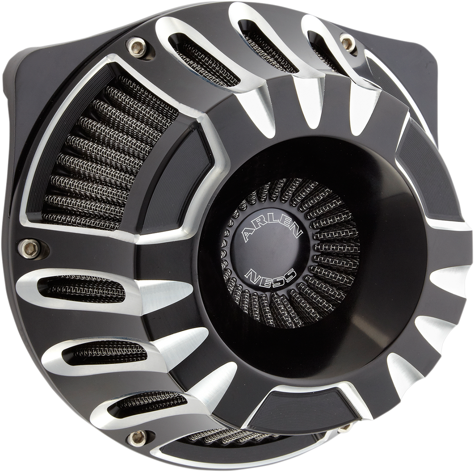 Deep-Cut Air Cleaner - Black - Big Twin - Lutzka's Garage