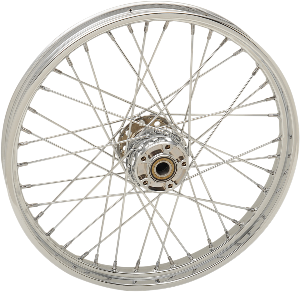 Wheel - Laced - 40 Spoke - Front - Chrome - 21x2.15 - 07-17 Softails - Lutzka's Garage