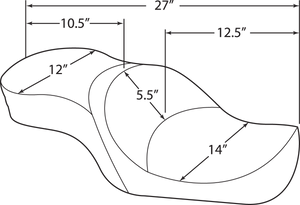 Low-Profile Touring Seat - Wide - Pillow - XL 04-22