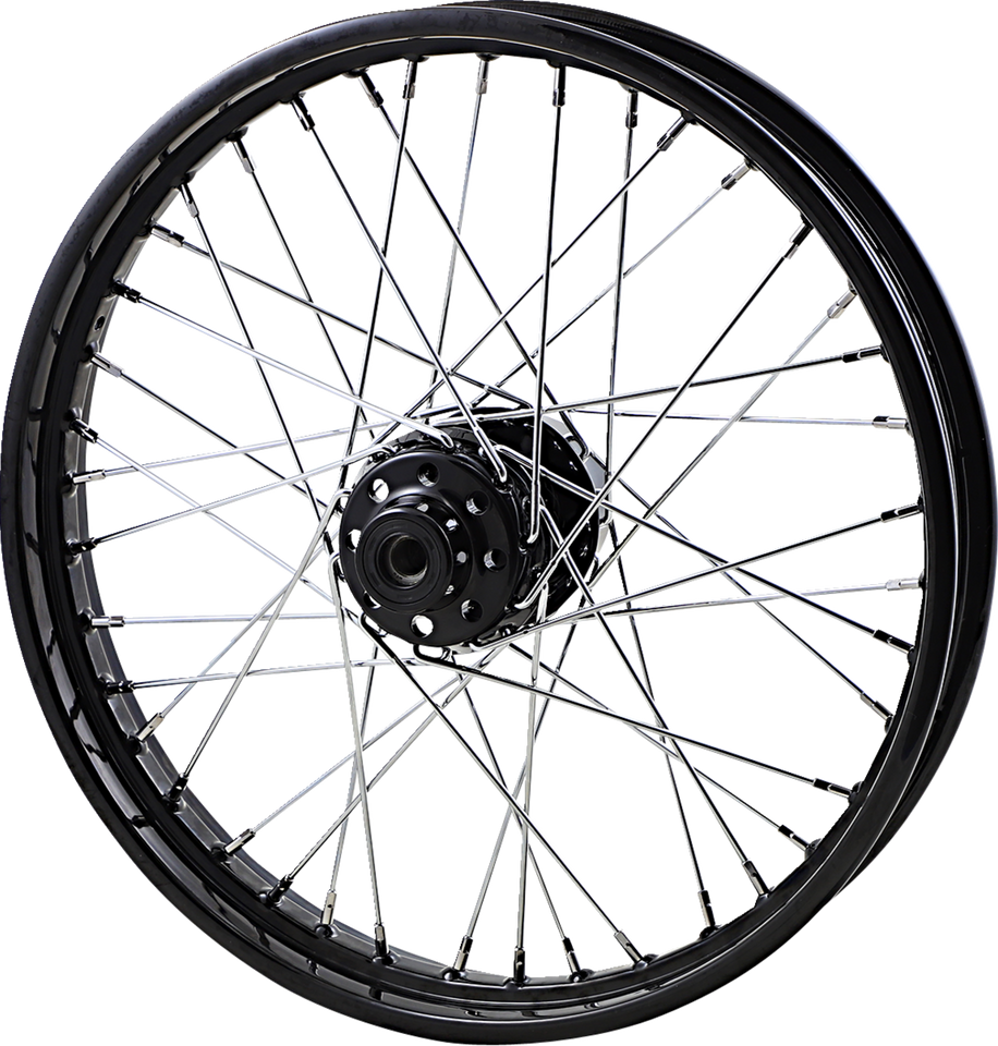 Wheel - Laced - 40 Spoke - Front - Black - 21x2.15 - 99 FXDWG - Lutzka's Garage