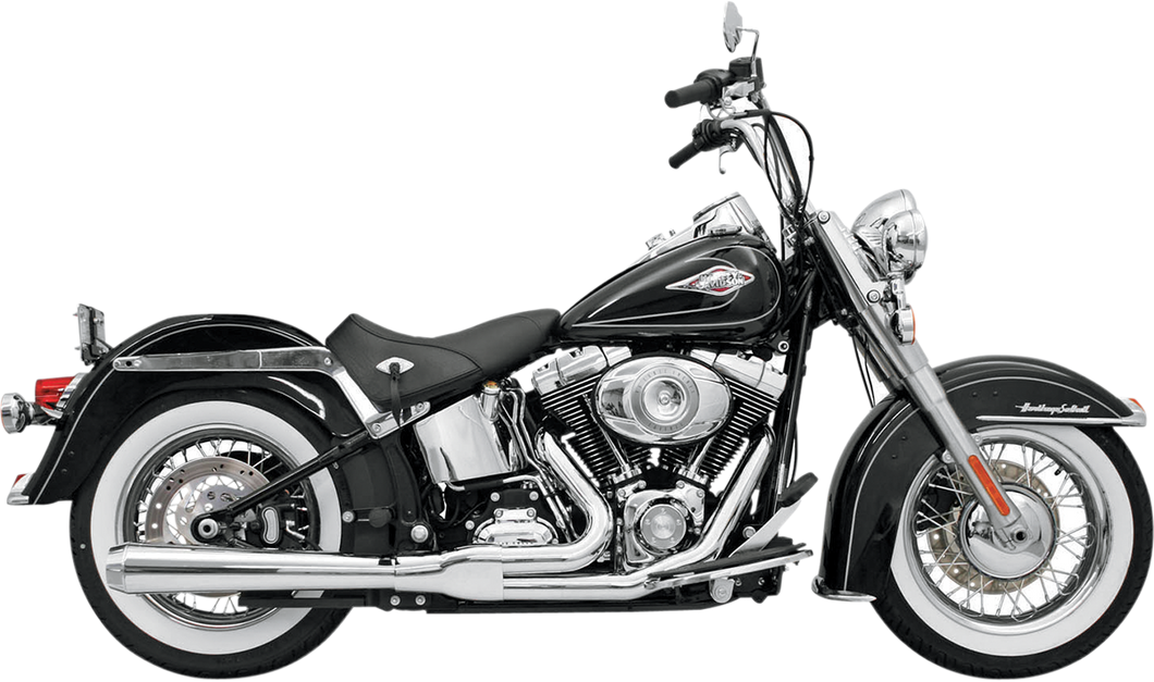 2:1 Exhaust - Chrome - Long - Softail - Lutzka's Garage