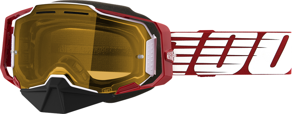 Armega Snow Goggles - Oversized Red - Yellow - Lutzka's Garage